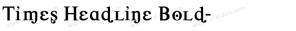 Times Headline Bold字体转换